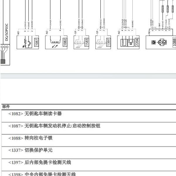 2017年雷诺科雷傲方向锁电路图