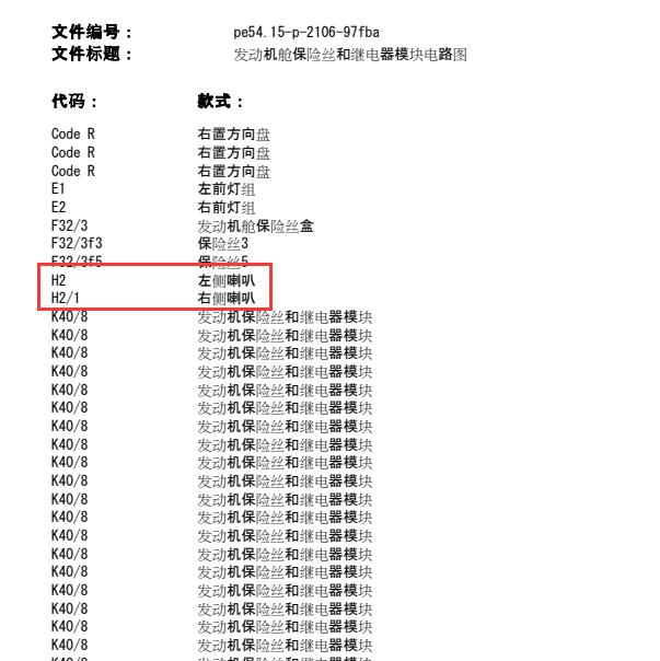 2017年奔驰GLC 300喇叭电路图