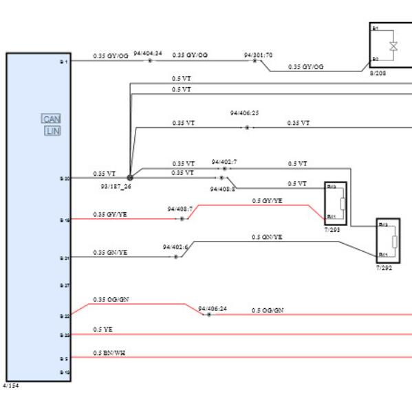 2019年沃尔沃S90环境温度传感器电路图