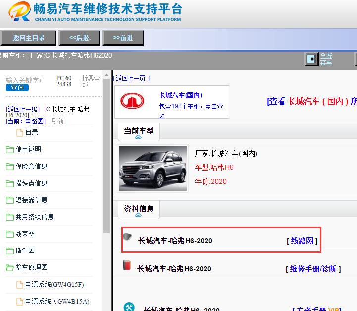 2020年哈弗H6全车电路图资料