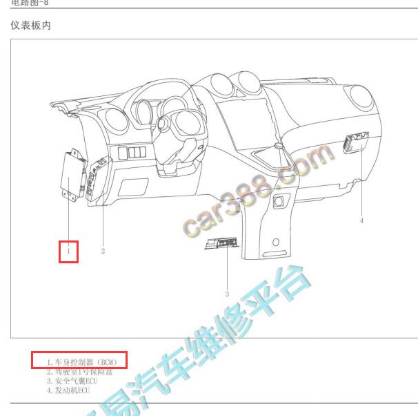 2013年哈弗H6BCM模块位置