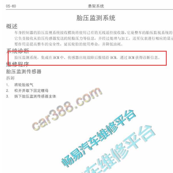 2013年哈弗H6胎压模块说明