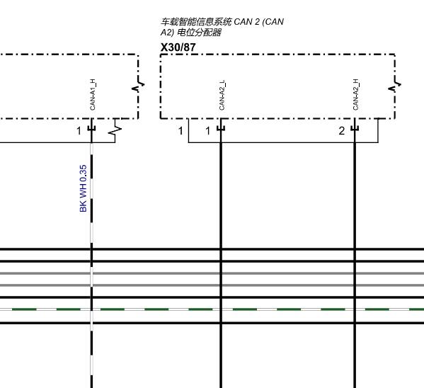 2021年奔驰S350d CAN线电路图