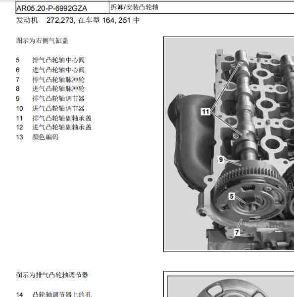 2006年奔驰GL450发动机维修手册