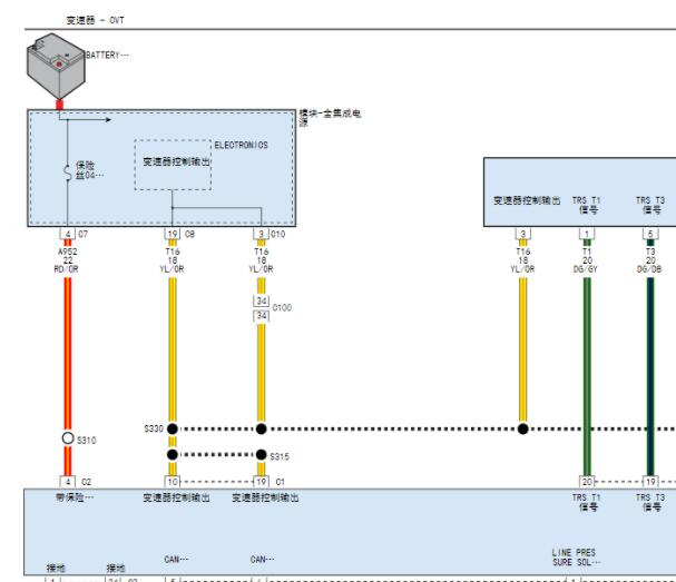 2012年吉普指南者变速箱电路图