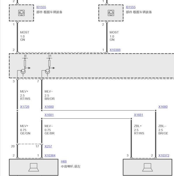 2005年宝马740Li 音响电路图