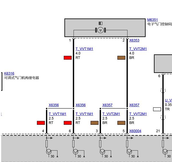 2011年宝马120i 电子气门升程机构电路图