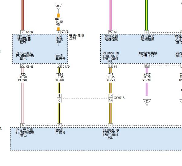 2018年吉普牧马人点火开关和防盗电路图