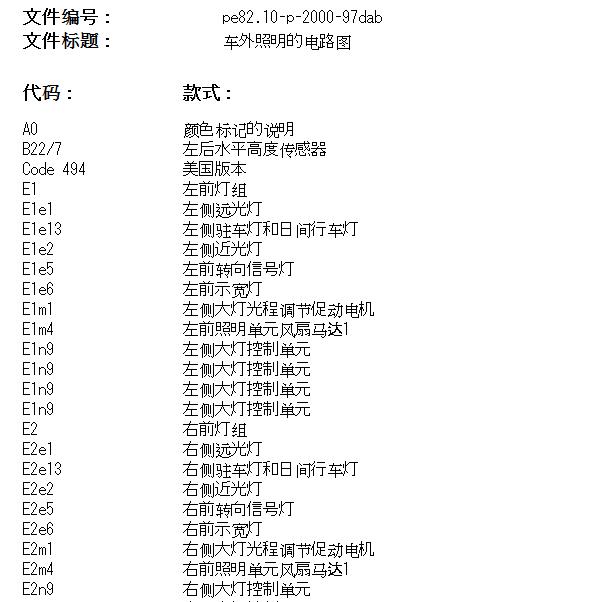 2019年奔驰E200L大灯电路图