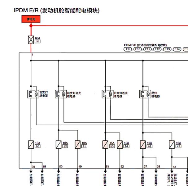 2017年日产途乐IPDM模块电路图
