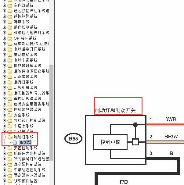 2014-2015年斯巴鲁傲虎刹车灯开关电路图