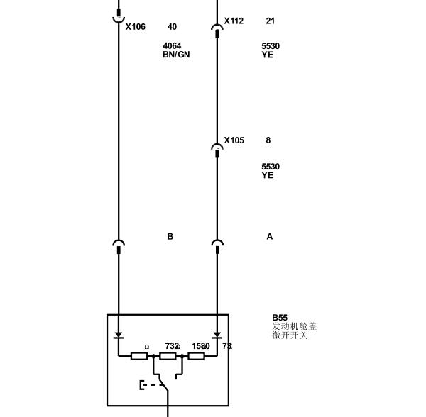 2021年别克昂科威机盖锁电路图