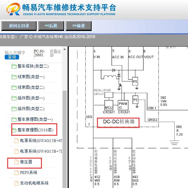 2016-2018年长城哈弗H6运动版DCDC电路图