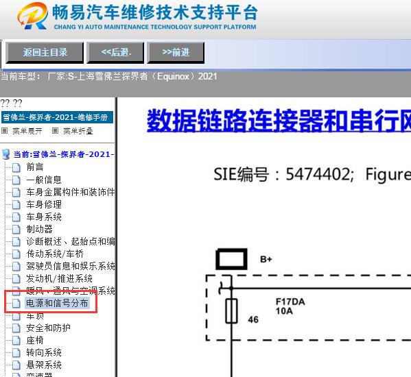 2021年雪佛兰探界者CAN线电路图