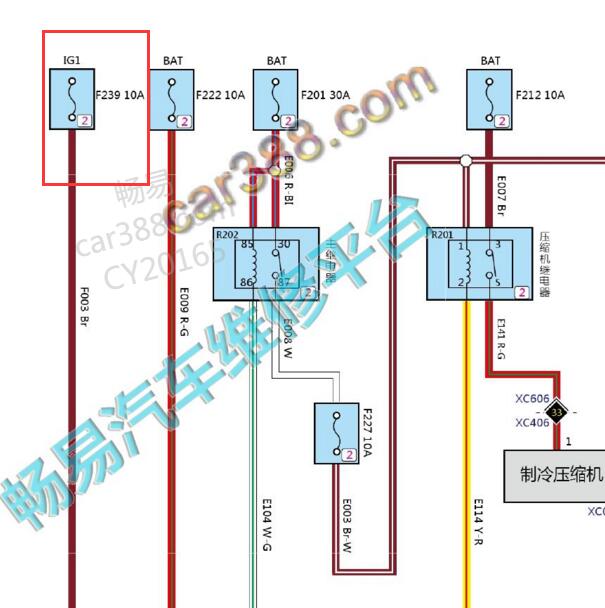 2018年长城哈弗H6 ECU IG保险电路图