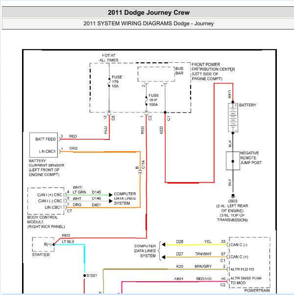 2011年道奇酷威启动电路图
