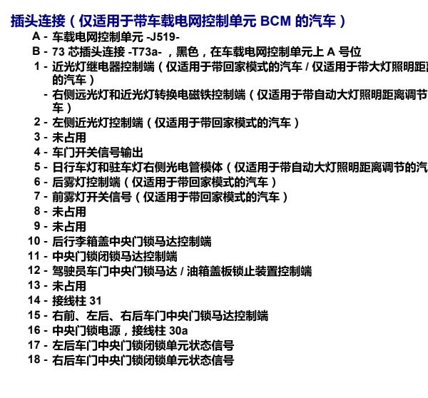 2016年大众polo车身针脚定义