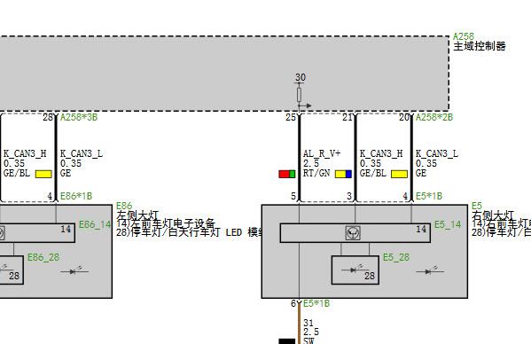 2022年宝马325i大灯和雷达电路图资料保险丝资料