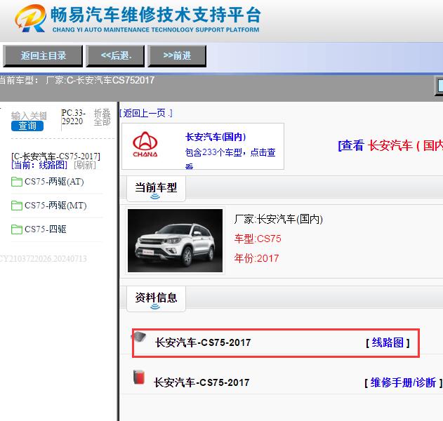 2017年长安CS75全车电路图