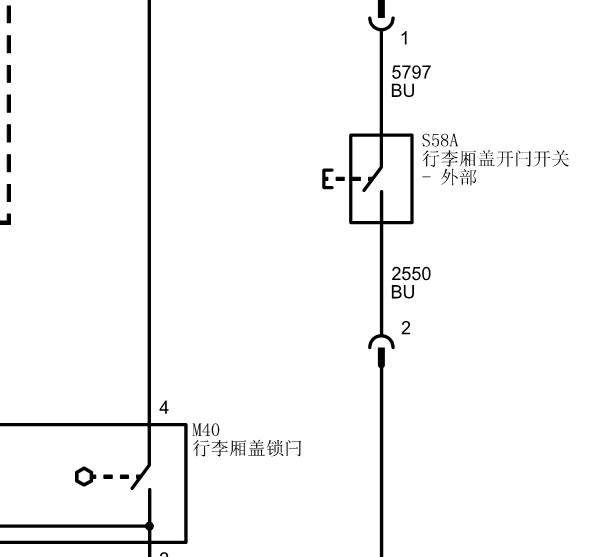 2018年雪佛兰迈锐宝XL尾门开关电路图