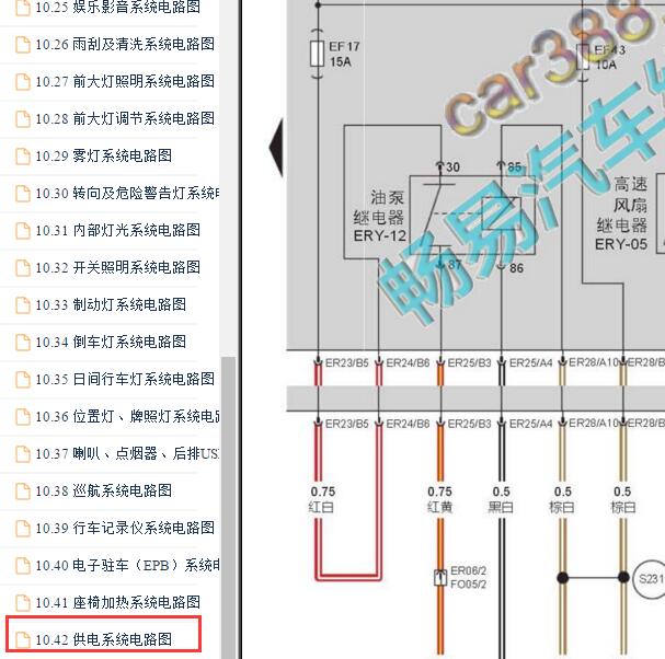 2018-2019年北汽昌河A6保险盒电路图