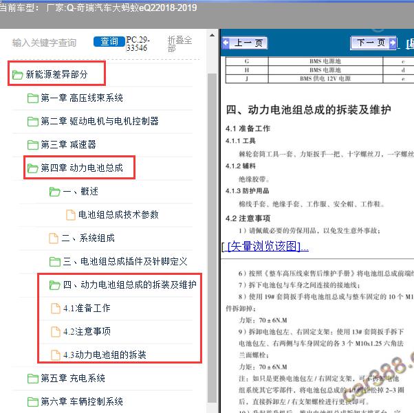 2018-2019年奇瑞汽车-大蚂蚁eQ2 动力电池维修手册