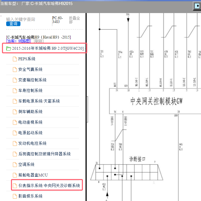 2015年哈弗H9网络电路图