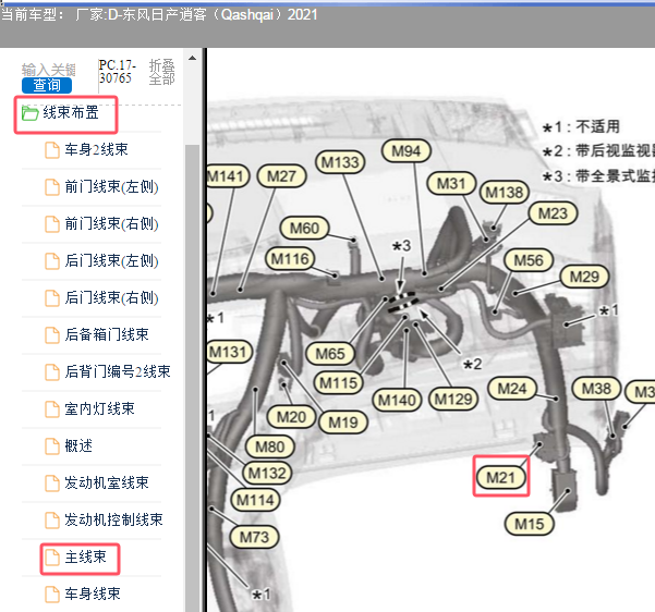 2021年日产逍客保险丝盒-接线盒（J/B）IS位置