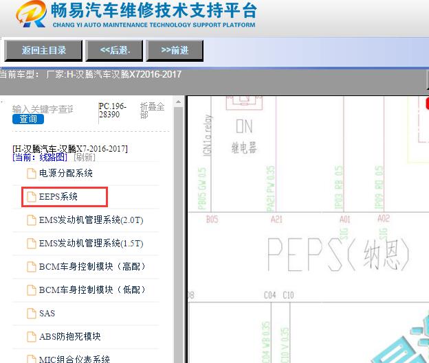 2016-2017年汉腾X7无钥匙系统电路图