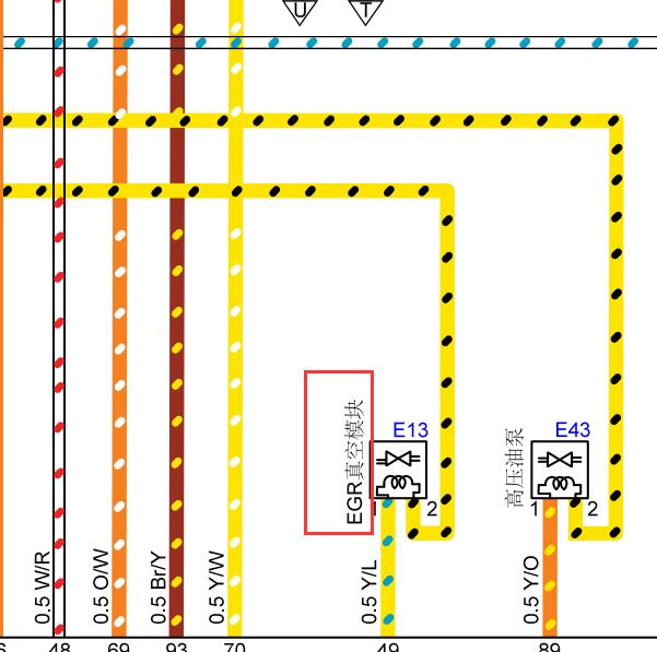 五十铃皮卡4JB1发动机EGR阀控制系统电路图