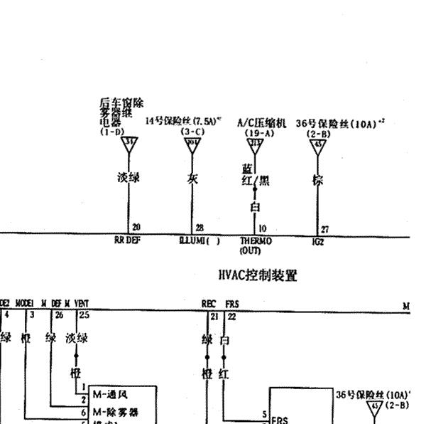 2007年本田CR-V空调电路图