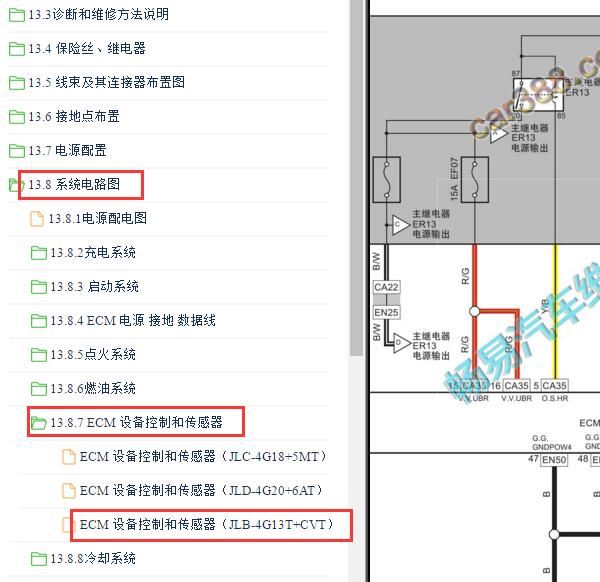 2016-2017年吉利远景发动机电路图