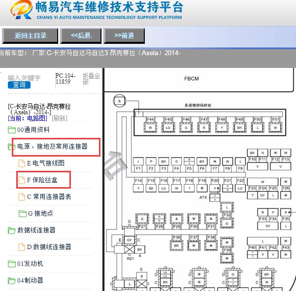 2014年马自达昂克赛拉保险丝位置图