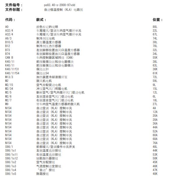 2018年奔驰V260空调电路图.