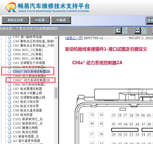 2023年长安汽车启源Q05 PCU动力控制系统针脚资料