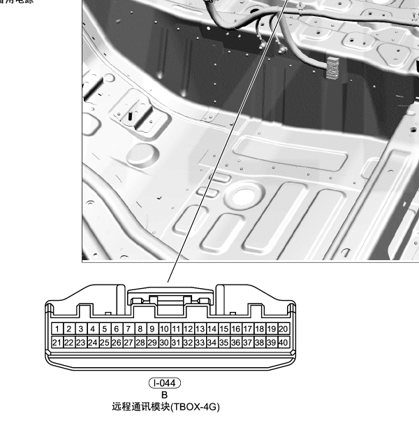 2024年奇瑞汽车风云T9 TBOX安装位置