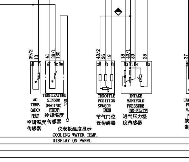 2012年长安星卡JL466Q1发动机节气门电路图