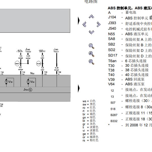 2009年大众迈腾ABS电路图.