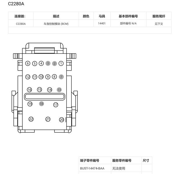 2023年福特烈马车身针脚图