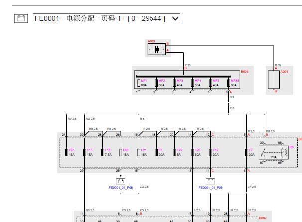 2007年玛莎拉蒂总裁保险丝电路图资料