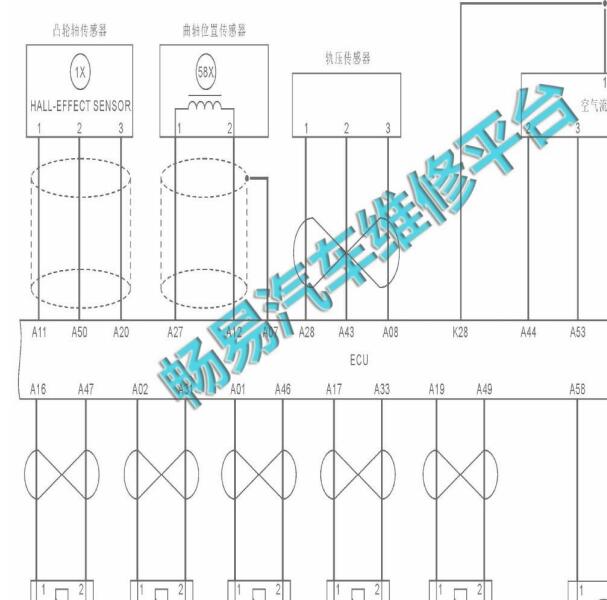 2015年日产锐骐ZD25发动机电路图