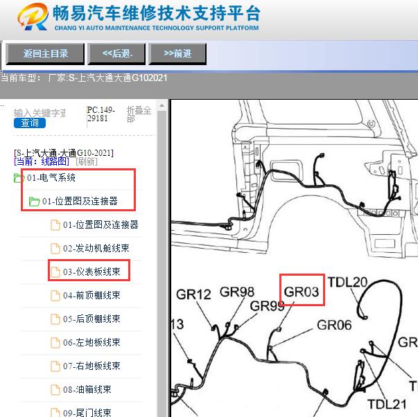 2021年上汽大通G10胎压模块位置图
