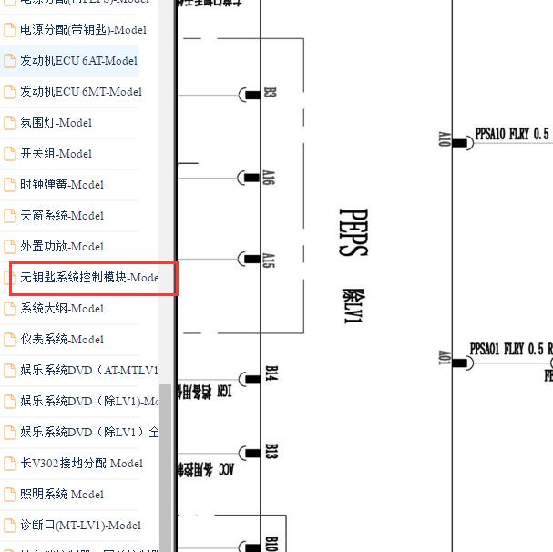 2016-2017年长安欧尚无钥匙模块电路图