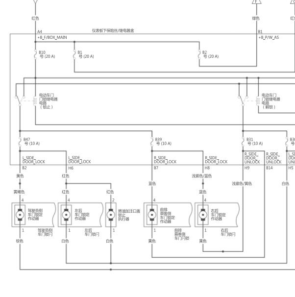 2021年本田思域门锁电路图