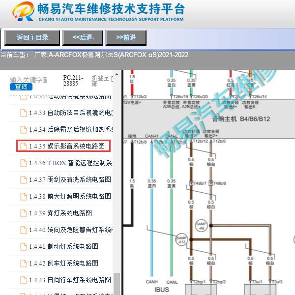 2021-2022年极狐阿尔法S音响系统电路图