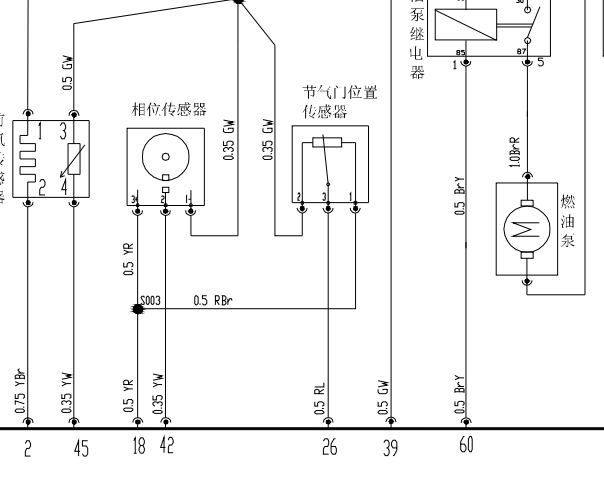 奇瑞风云2 SQR477F发动机节气门电路图资料