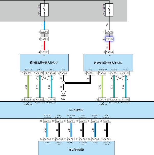 2022年吉利嘉际7DCT变速箱电路图