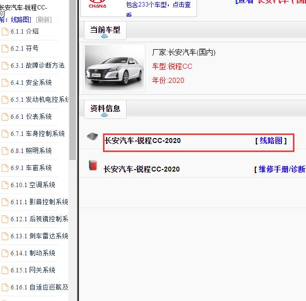 2020年长安锐程CC全车电路图