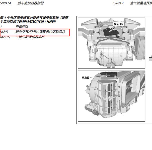 2021年奔驰威霆空气内循环马达安装位置
