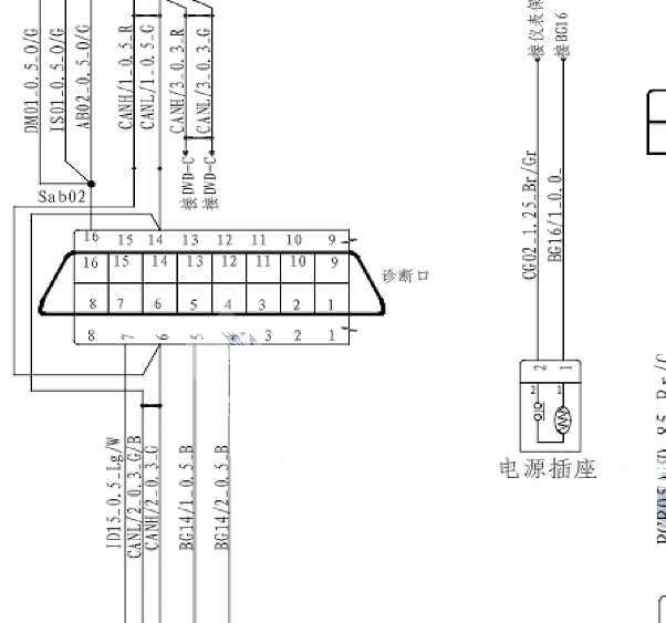 2014年长安奔奔MINI OBD电路图